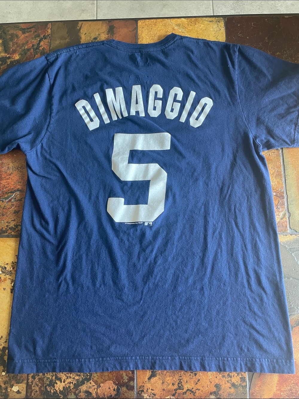 Dimaggio #5 Navy Blue Men's Crew Neck Tee
